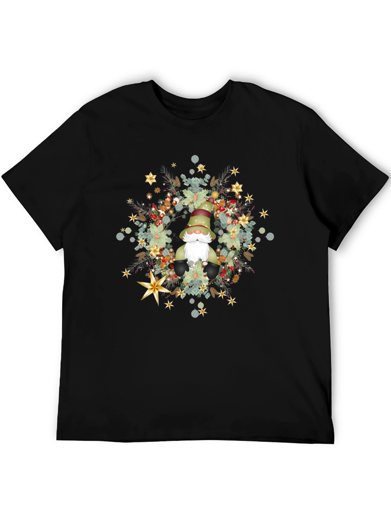 Gnome Christmas Wreath T-Shirt