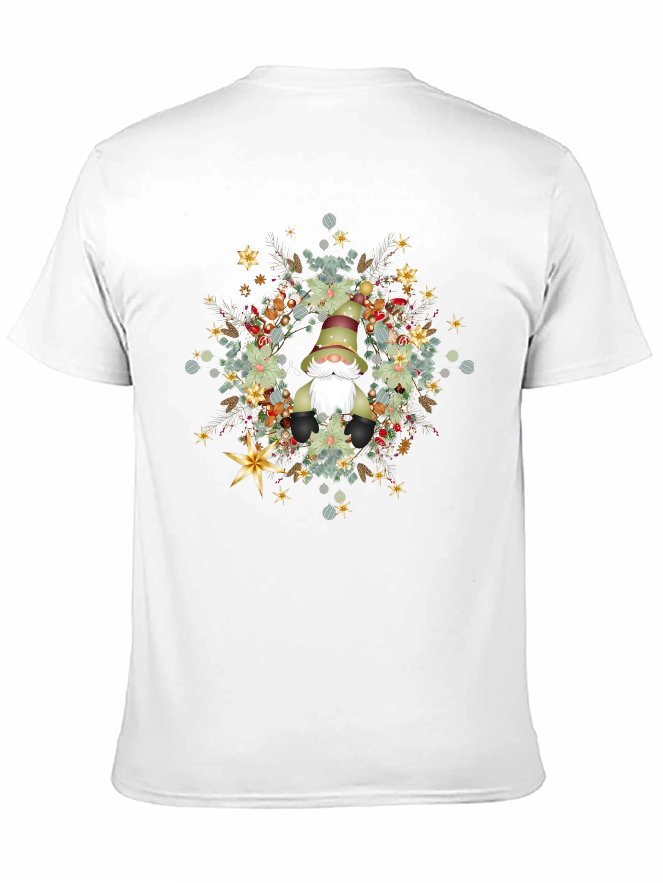 Gnome Christmas Wreath T-Shirt