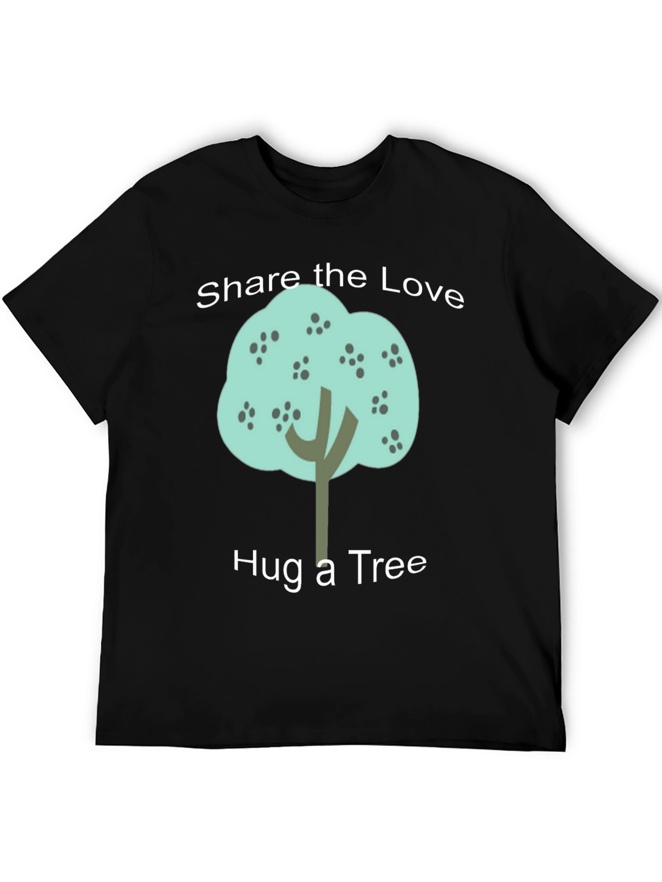 Share the Love Hug a Tree Black Graphic T-Shirt