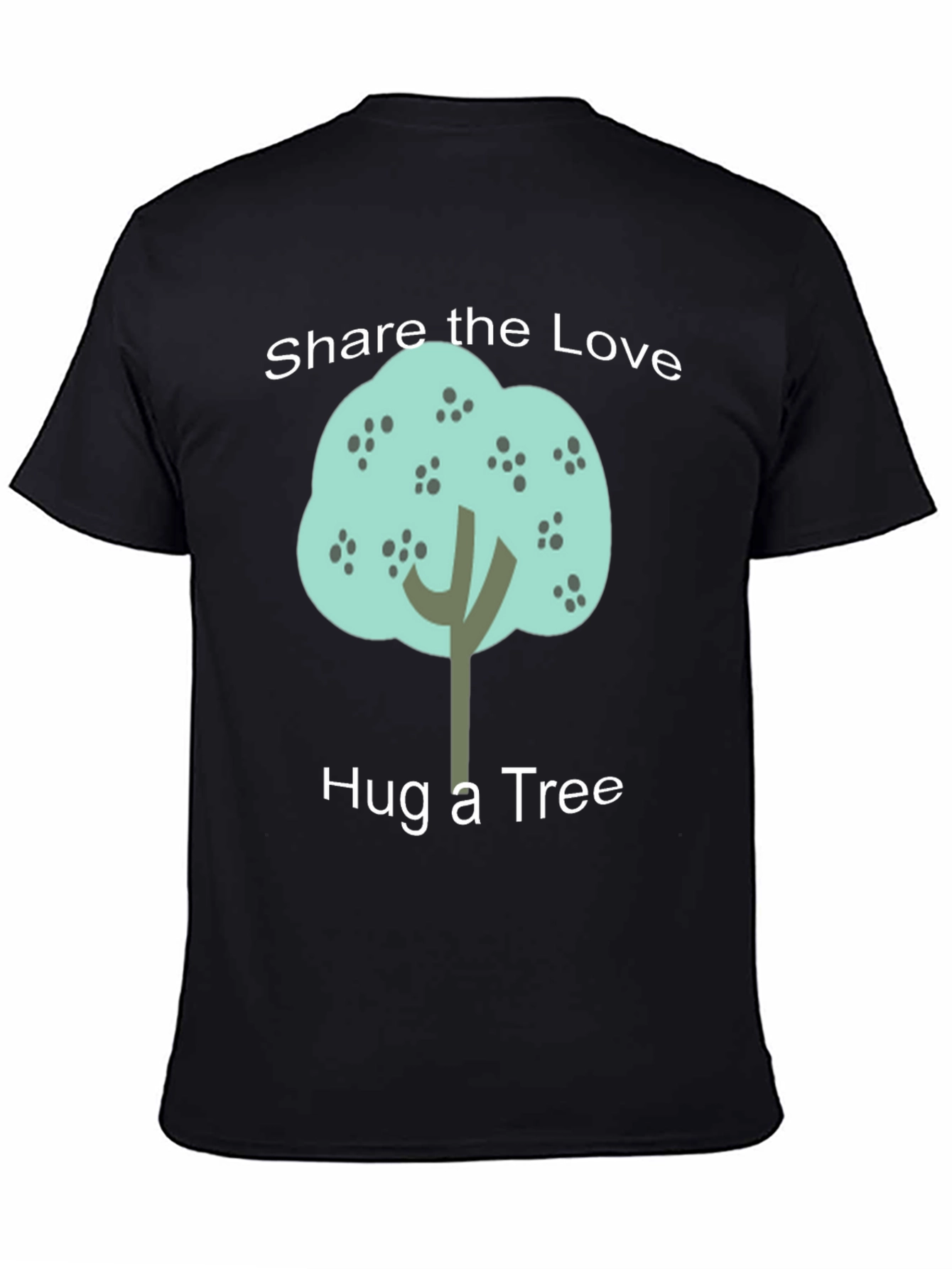 Share the Love Hug a Tree Black Graphic T-Shirt