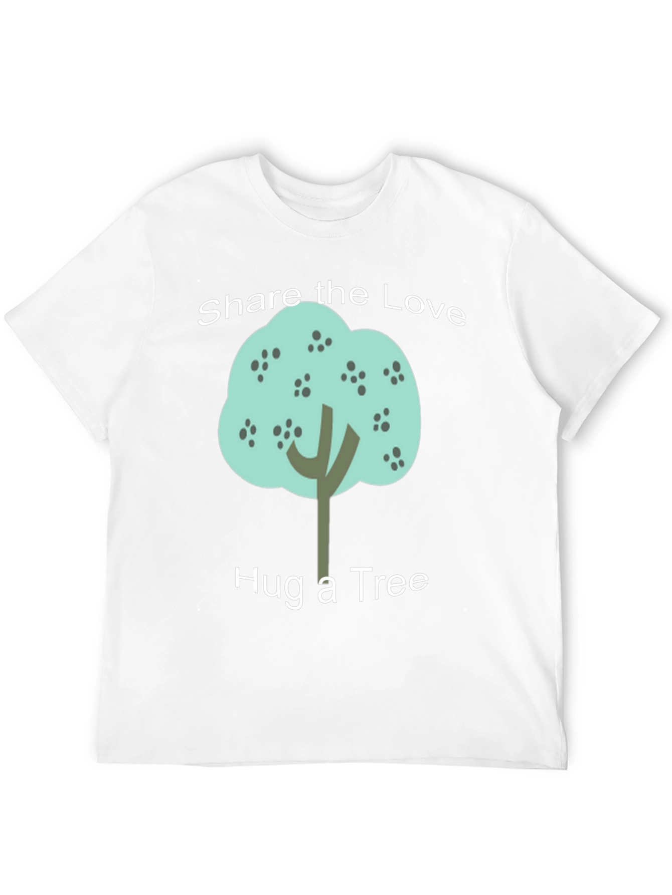 Share the Love Hug a Tree Black Graphic T-Shirt