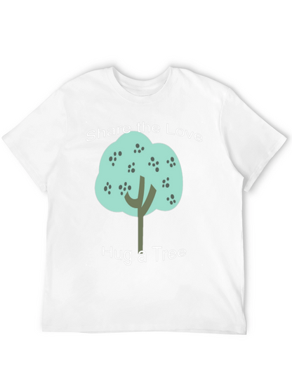 Share the Love Hug a Tree Black Graphic T-Shirt
