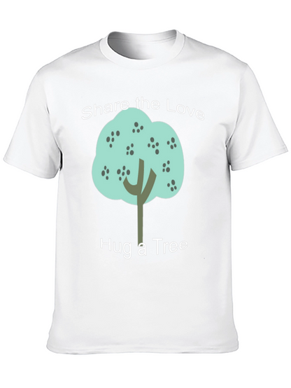 Share the Love Hug a Tree Black Graphic T-Shirt