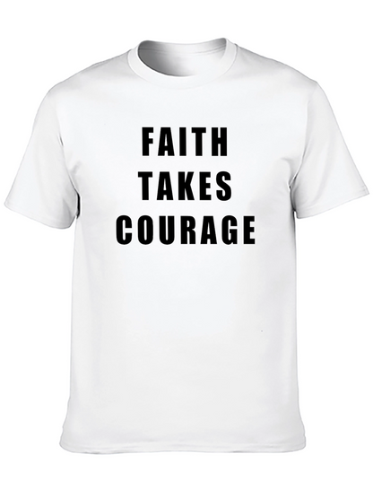 Faith Takes Courage Graphic Tee - Black