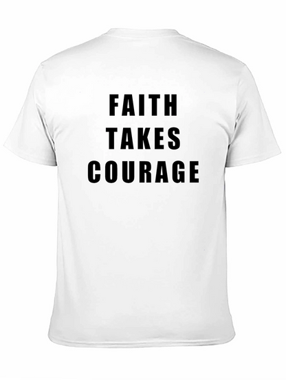 Faith Takes Courage Graphic Tee - Black