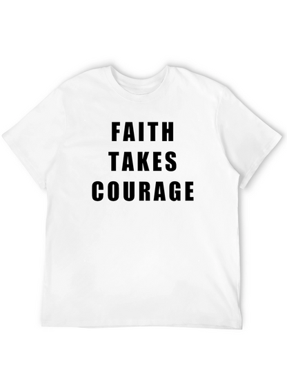 Faith Takes Courage Graphic Tee - Black