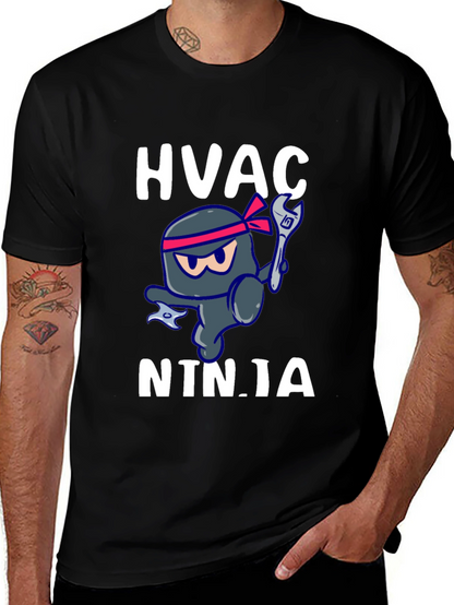 HVAC Ninja T-Shirt - Black Crew Neck