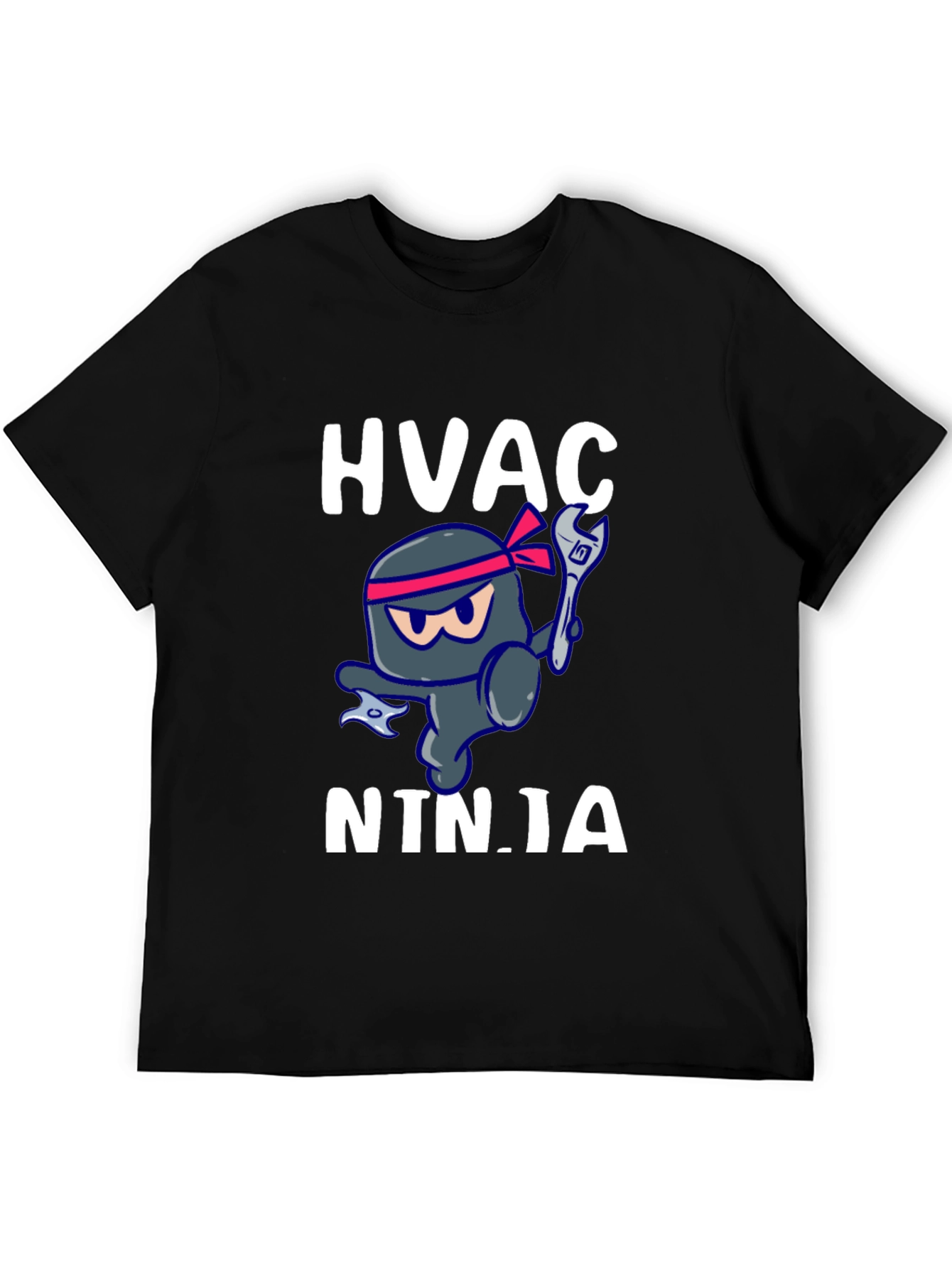 HVAC Ninja T-Shirt - Black Crew Neck
