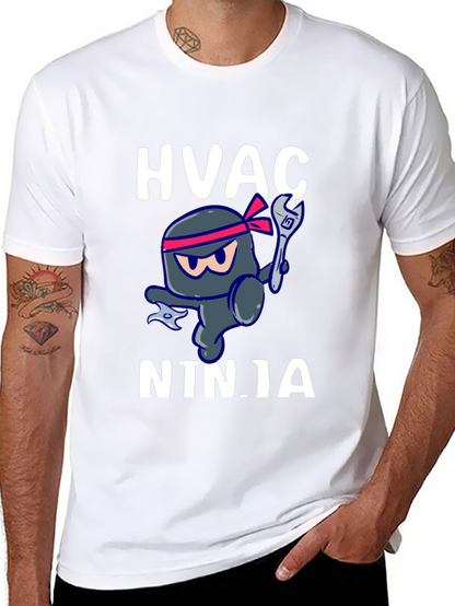 HVAC Ninja T-Shirt - Black Crew Neck