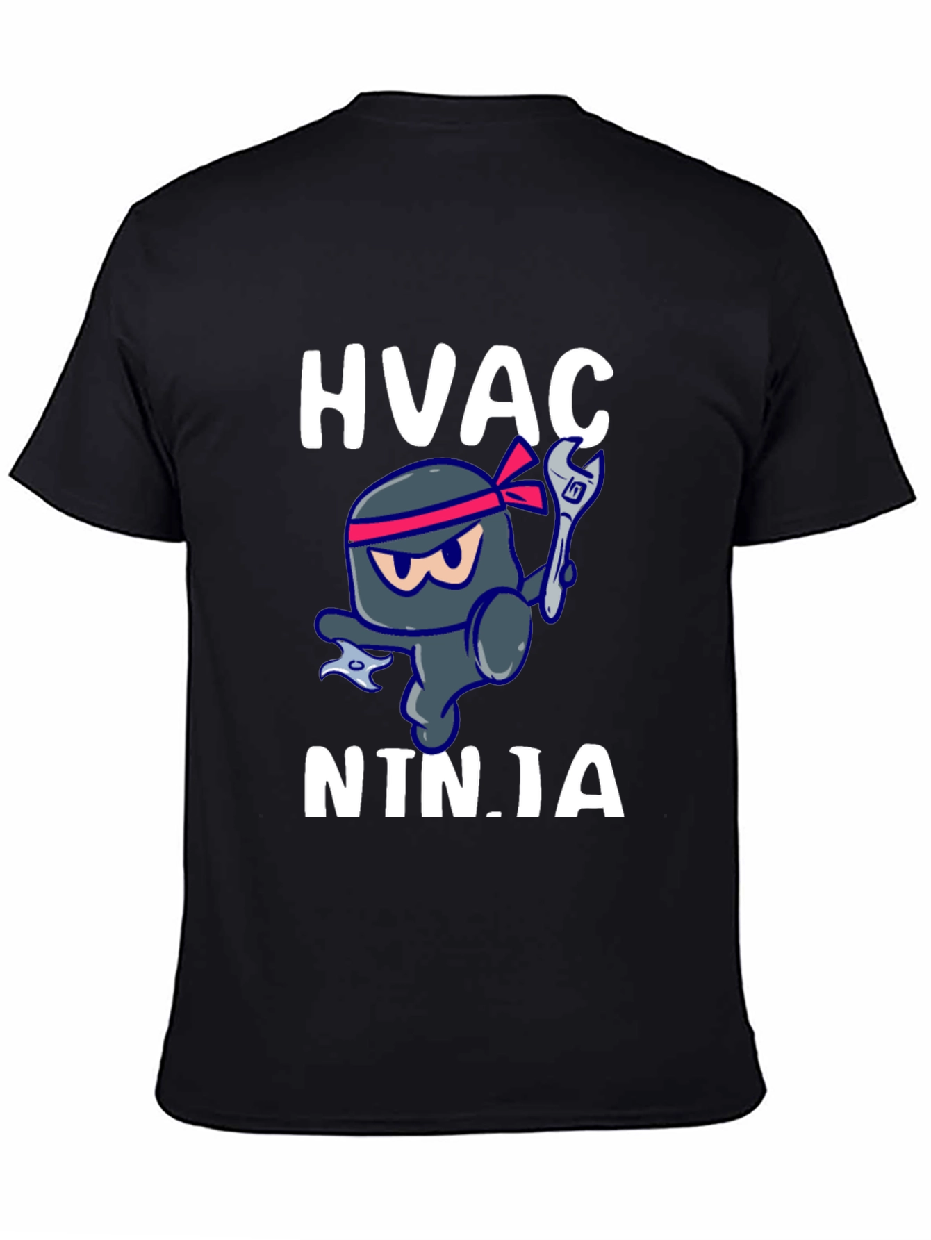 HVAC Ninja T-Shirt - Black Crew Neck