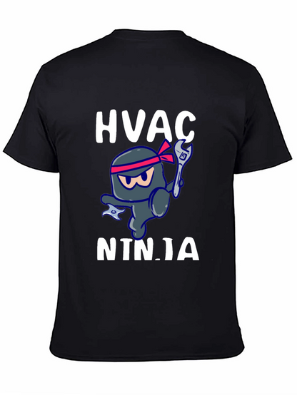 HVAC Ninja T-Shirt - Black Crew Neck