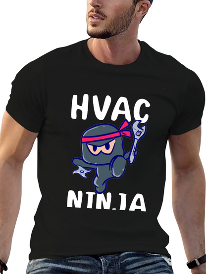 HVAC Ninja T-Shirt - Black Crew Neck