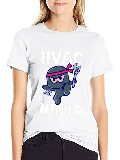 HVAC Ninja T-Shirt - Black Crew Neck