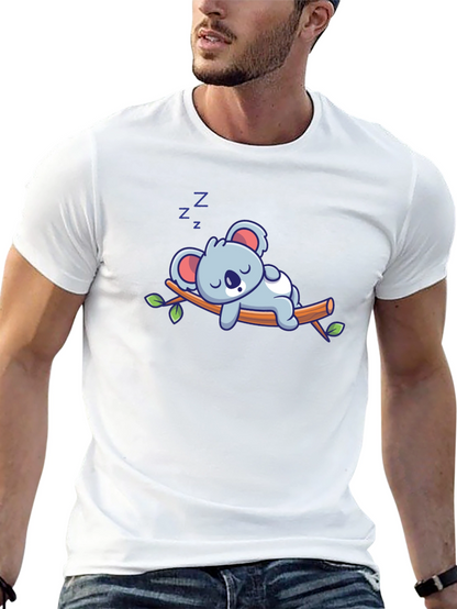 Cute Sleeping Koala T-Shirt - Soft Cotton Blend