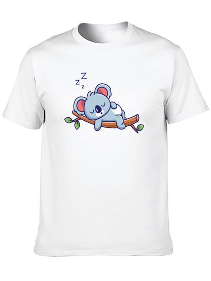 Cute Sleeping Koala T-Shirt - Soft Cotton Blend