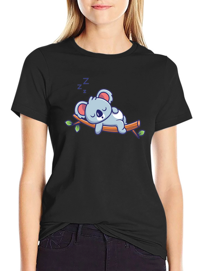 Cute Sleeping Koala T-Shirt - Soft Cotton Blend