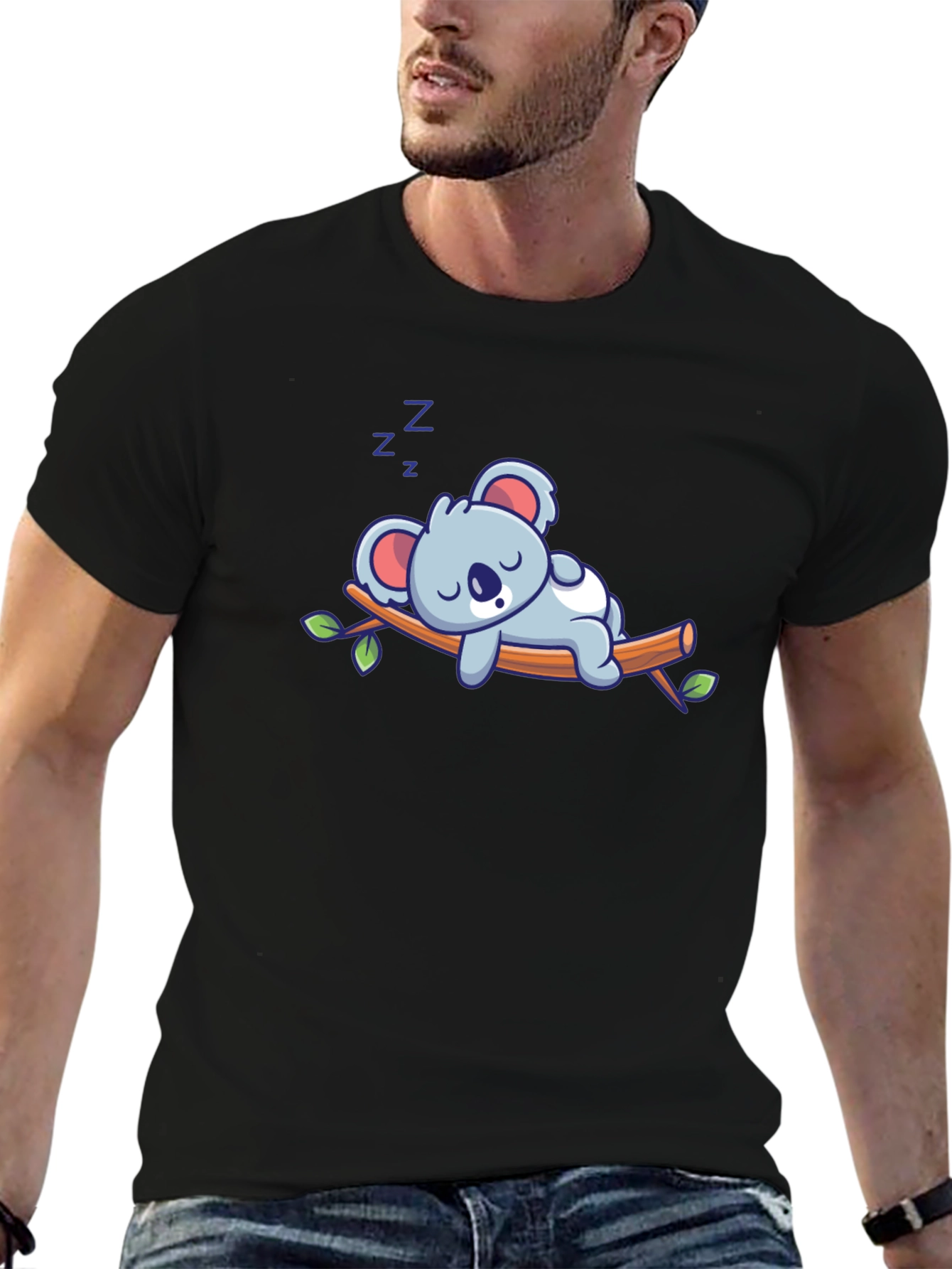 Cute Sleeping Koala T-Shirt - Soft Cotton Blend