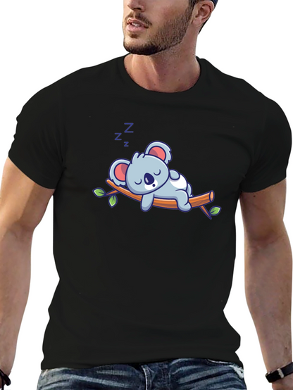 Cute Sleeping Koala T-Shirt - Soft Cotton Blend