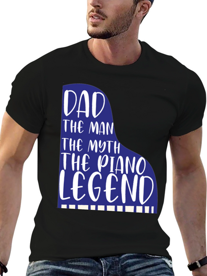 Dad Piano Legend Graphic Tee - Musician Father Gift
