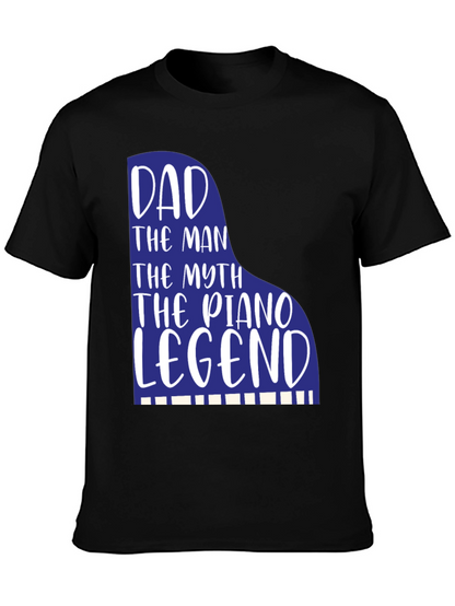 Dad Piano Legend Graphic Tee - Musician Father Gift