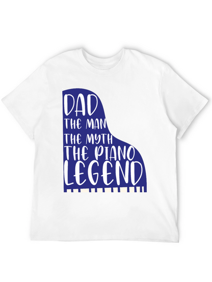 Dad Piano Legend Graphic Tee - Musician Father Gift