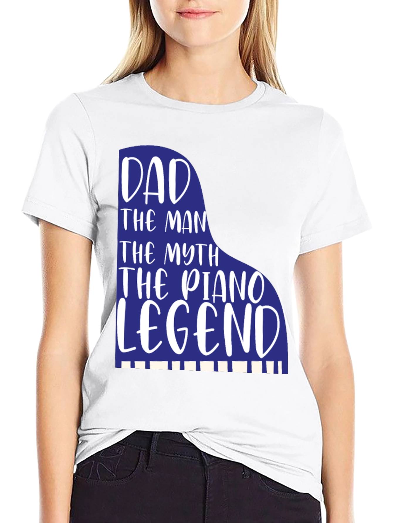 Dad Piano Legend Graphic Tee - Musician Father Gift