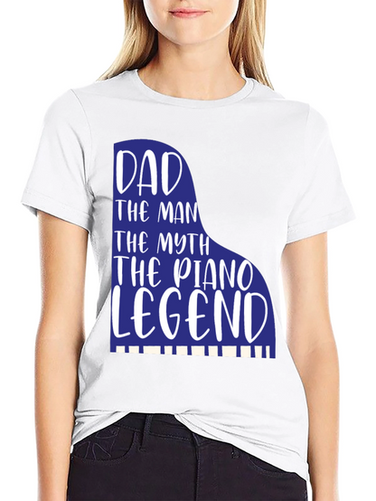 Dad Piano Legend Graphic Tee - Musician Father Gift