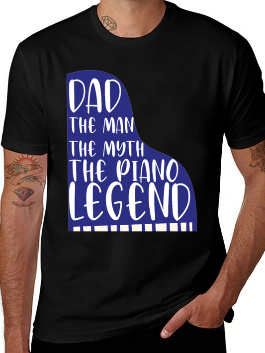 Dad Piano Legend Graphic Tee - Musician Father Gift