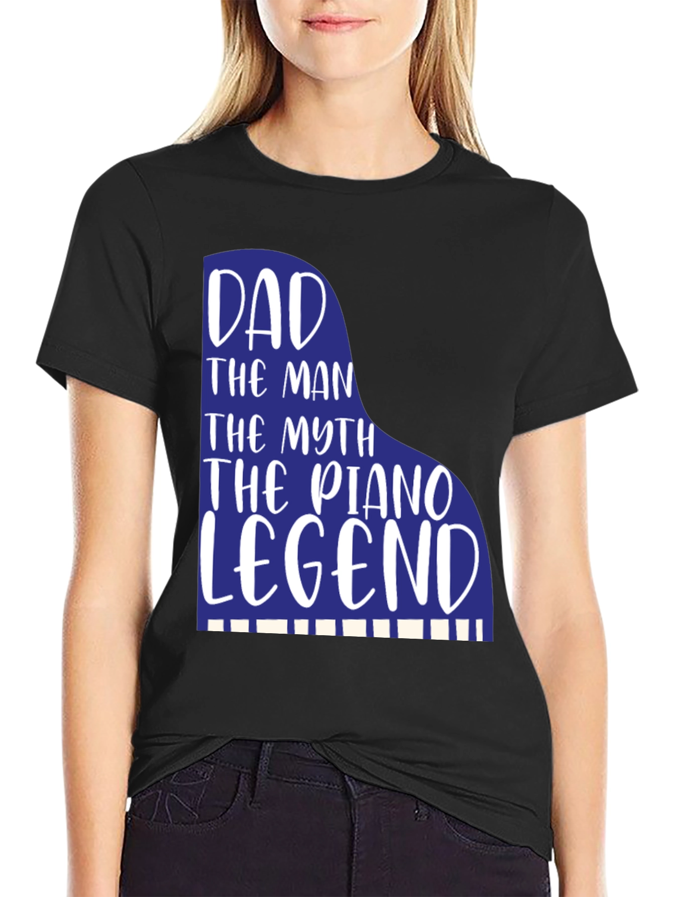 Dad Piano Legend Graphic Tee - Musician Father Gift