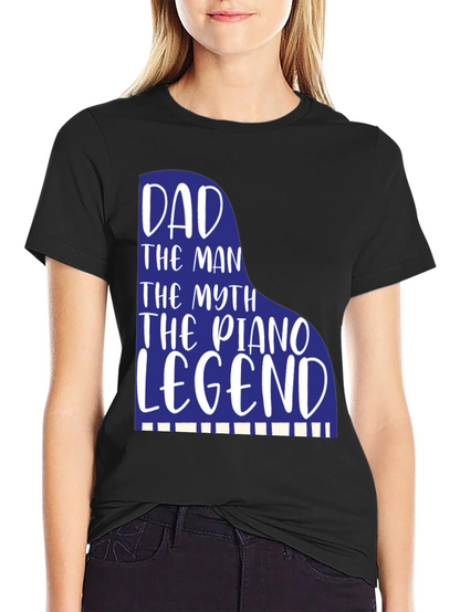 Dad Piano Legend Graphic Tee - Musician Father Gift