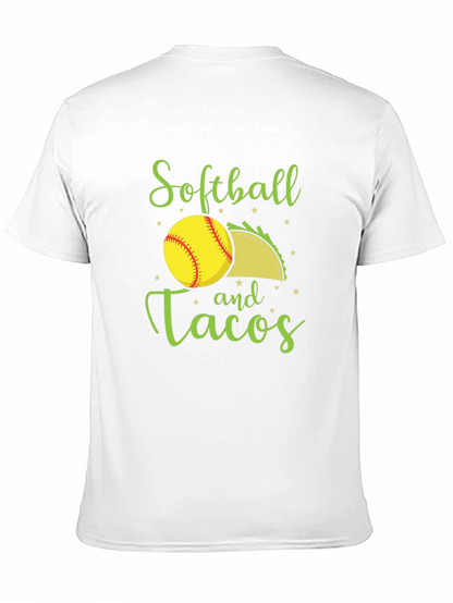 Softball and Tacos Black T-Shirt