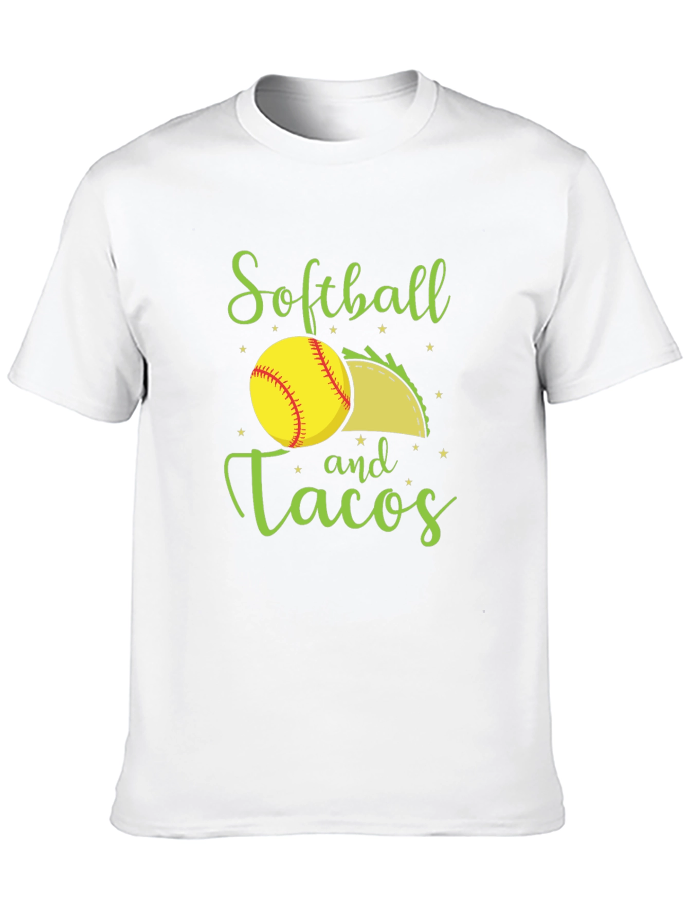 Softball and Tacos Black T-Shirt
