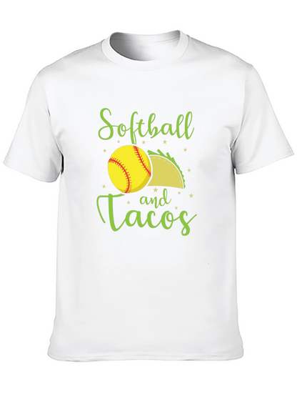 Softball and Tacos Black T-Shirt