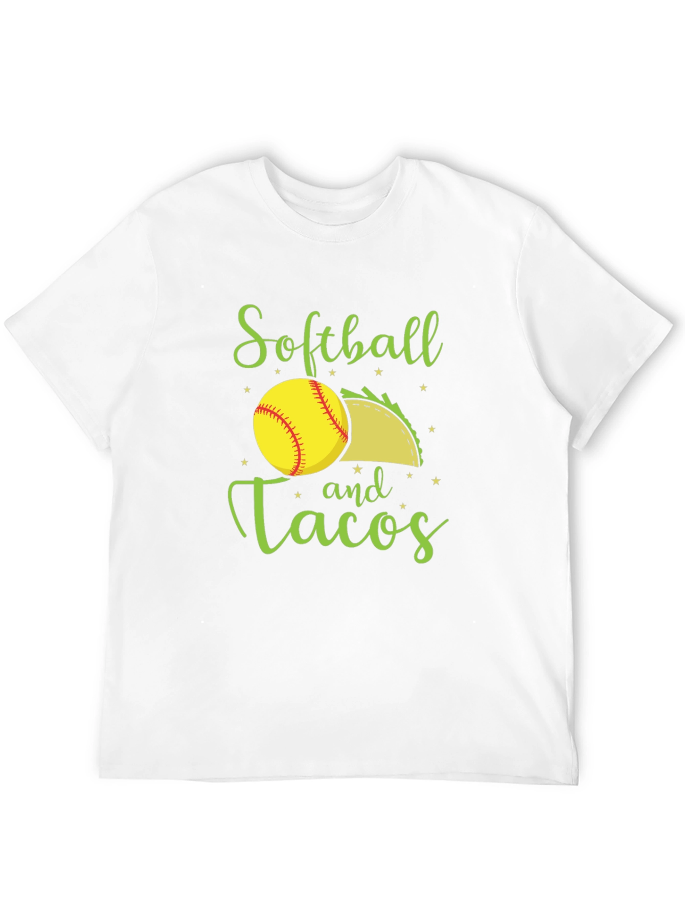 Softball and Tacos Black T-Shirt