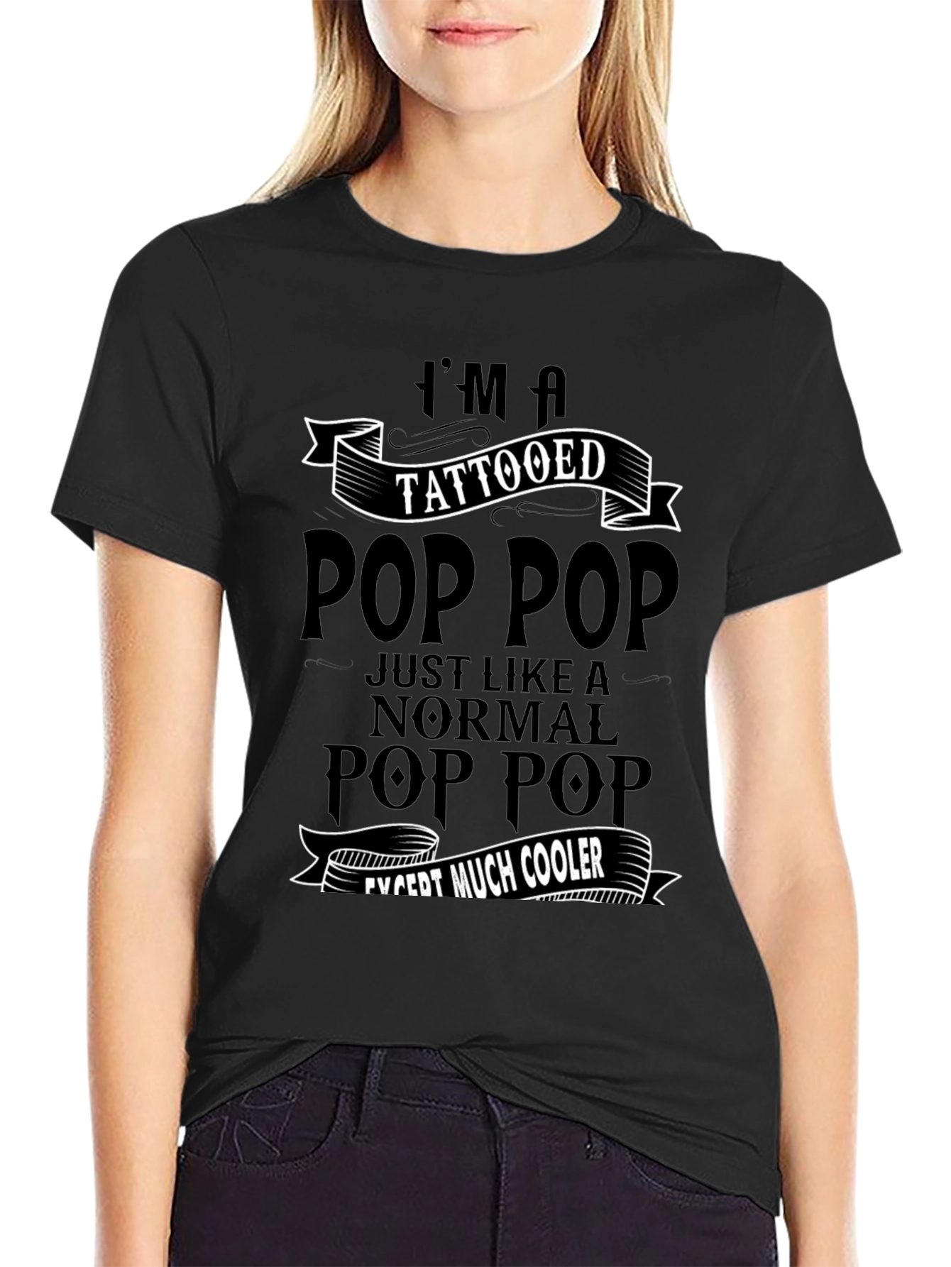 Tattooed Pop Pop Graphic Tee - Cool Grandpa T-Shirt