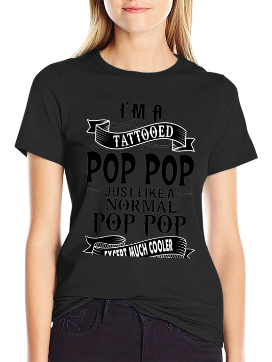 Tattooed Pop Pop Graphic Tee - Cool Grandpa T-Shirt