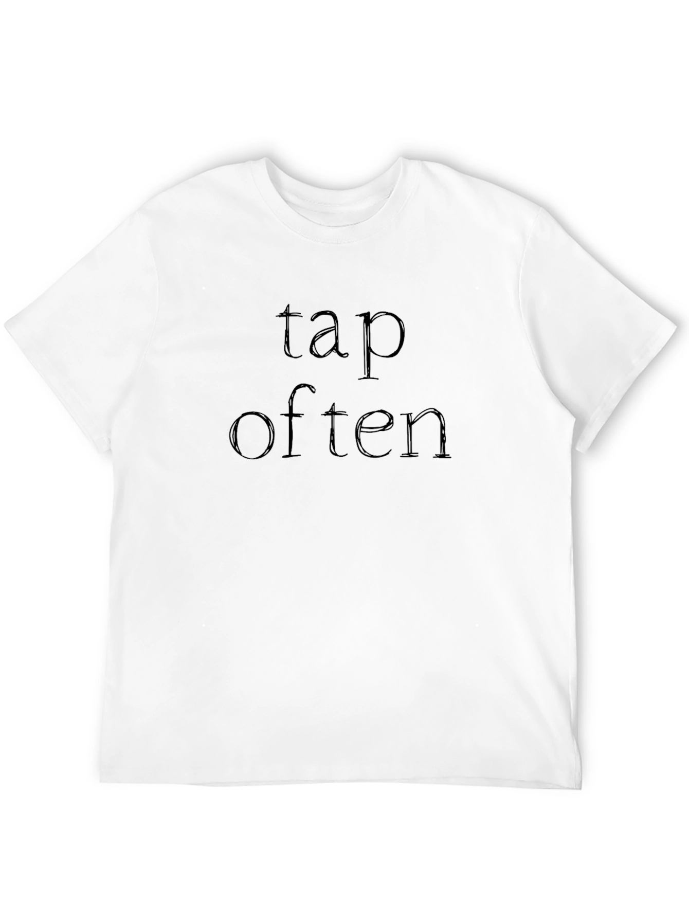 Tap Often Black T-Shirt Casual Wear