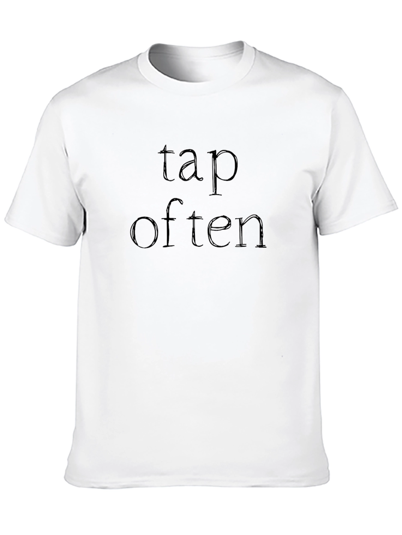 Tap Often Black T-Shirt Casual Wear