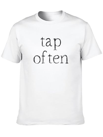 Tap Often Black T-Shirt Casual Wear
