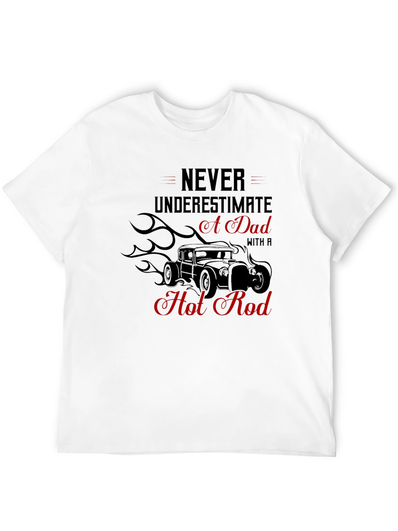 Dad Hot Rod Graphic Tee - Black