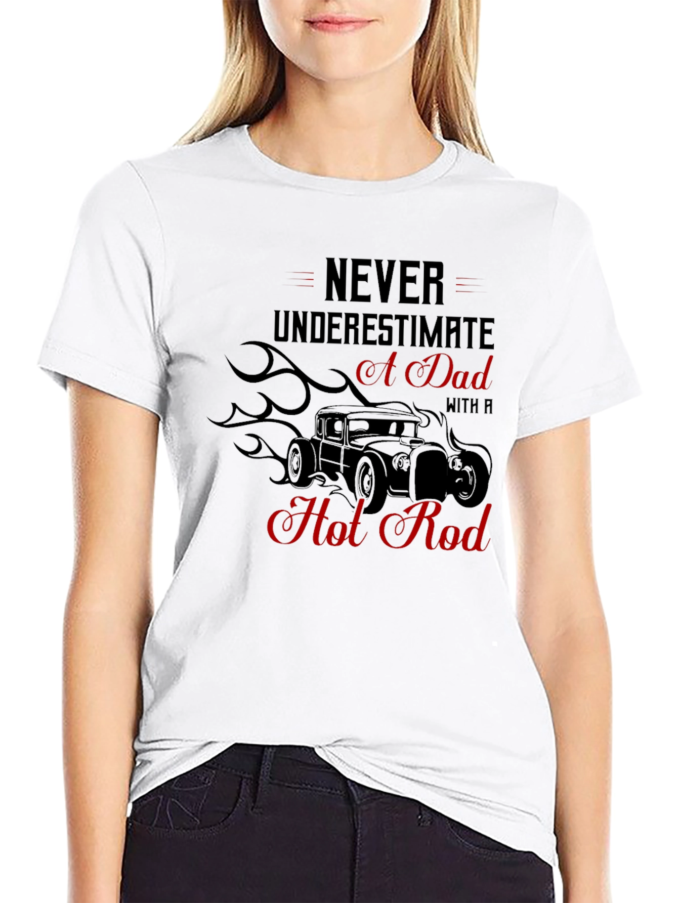 Dad Hot Rod Graphic Tee - Black