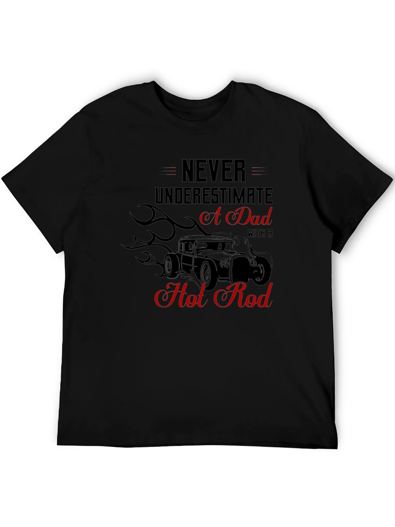 Dad Hot Rod Graphic Tee - Black