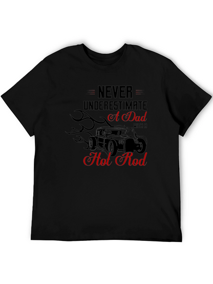 Dad Hot Rod Graphic Tee - Black