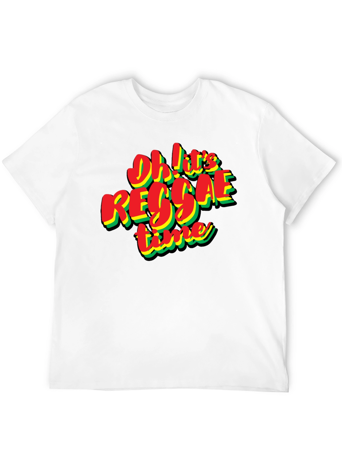 Oh! Its Reggae Time Black T-Shirt