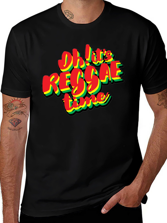 Oh! Its Reggae Time Black T-Shirt