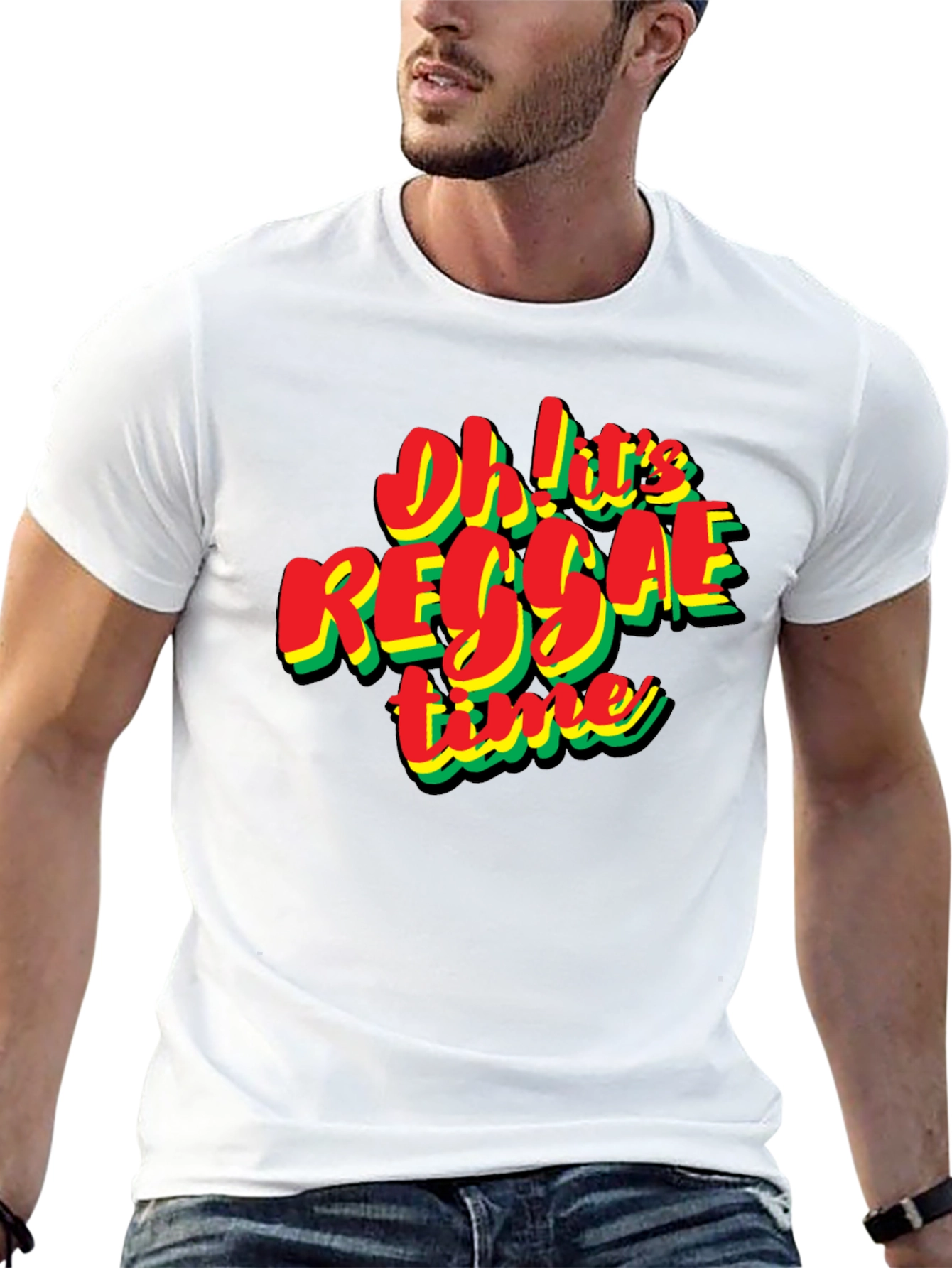 Oh! Its Reggae Time Black T-Shirt