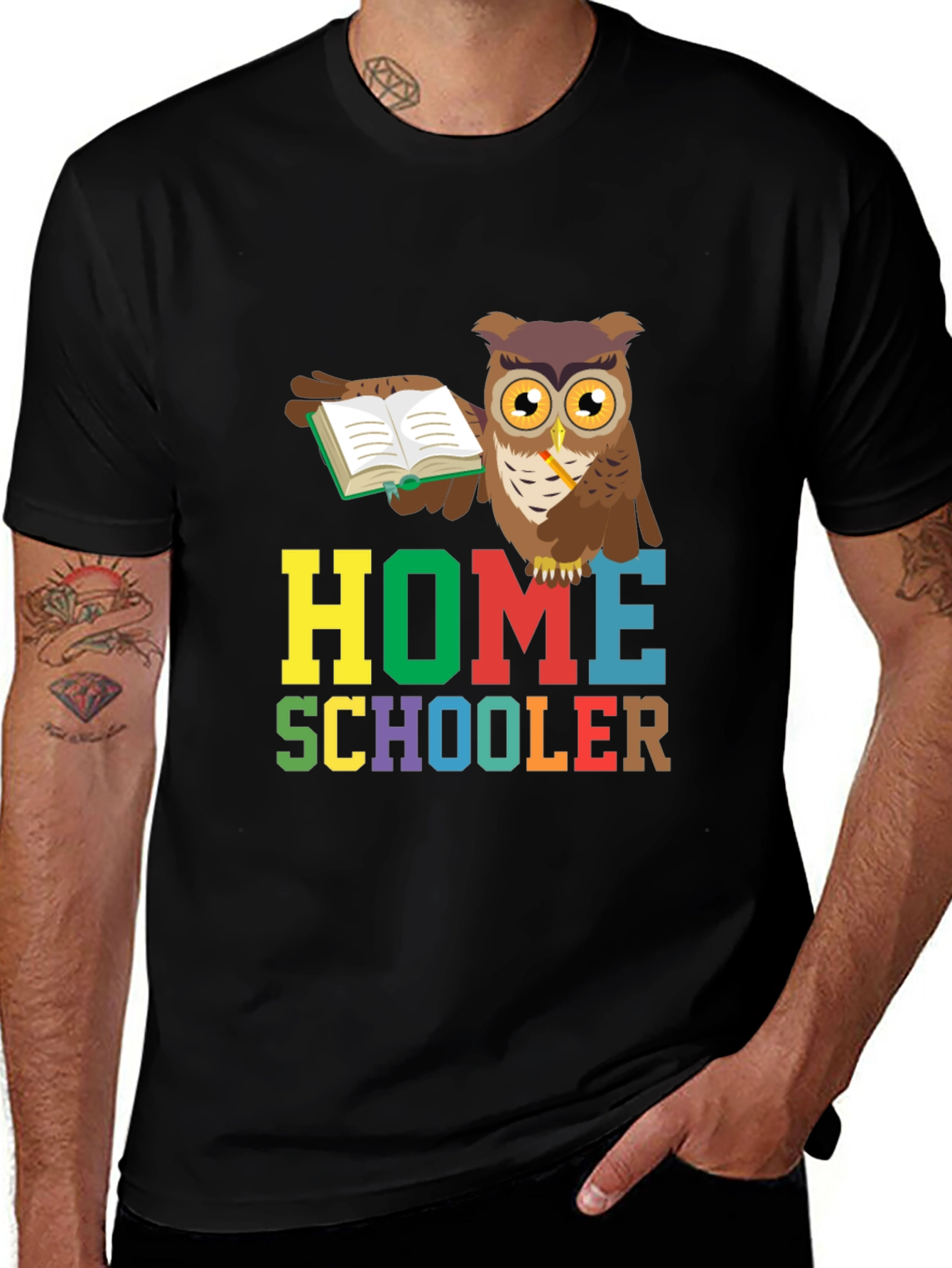 Homeschooler Owl Graphic Tee - Perfect for Teachers!