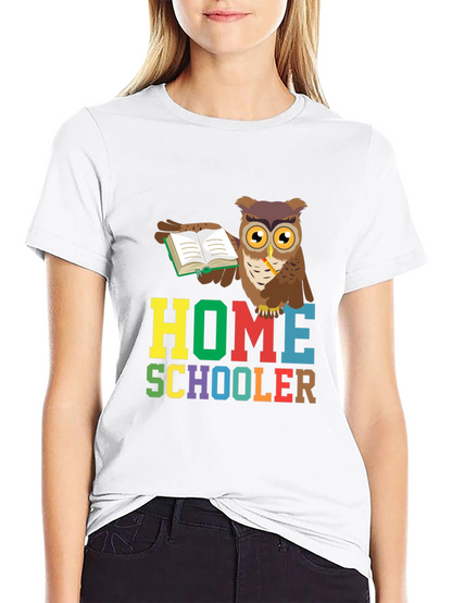 Homeschooler Owl Graphic Tee - Perfect for Teachers!