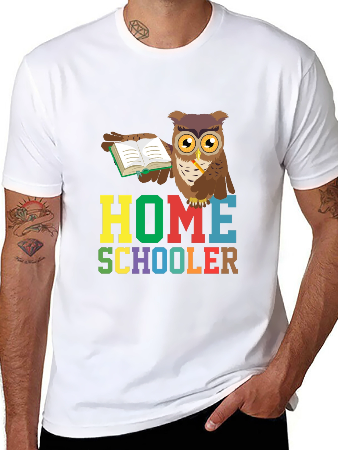 Homeschooler Owl Graphic Tee - Perfect for Teachers!