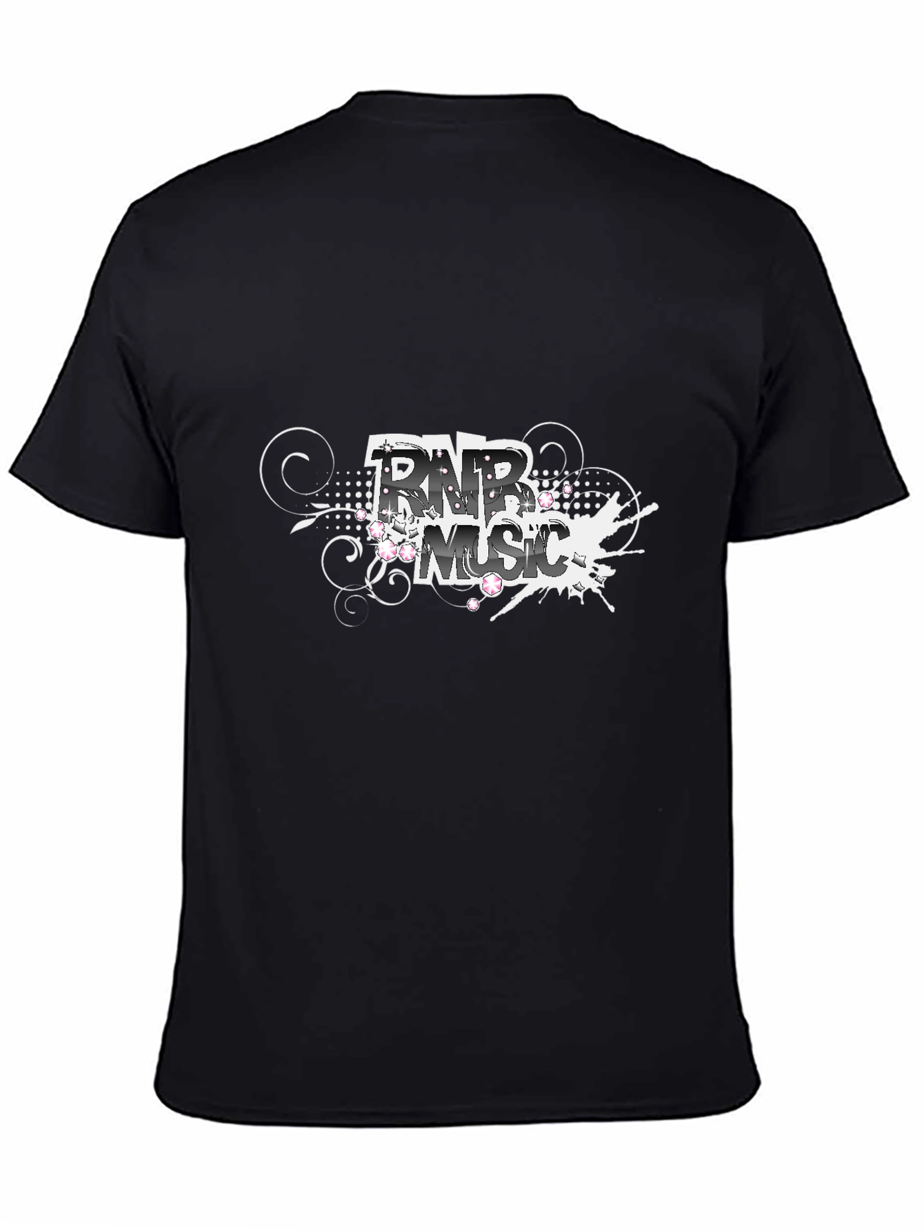 R&B Music Graphic Black T-Shirt